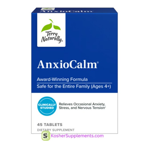 Terry Naturally AnxioCalm Tablets kosher stress support supplement